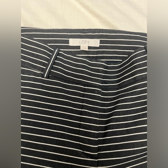 LOFT Striped Capri Work Pant Slacks- Julie- Size 6 - Picture 5 of 8